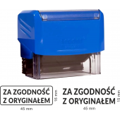 Pieczątka "Za zgodność z oryginałem" - 45 x 15 mm Pieczątka "Za zgodność z oryginałem" - 45 x 15 mm